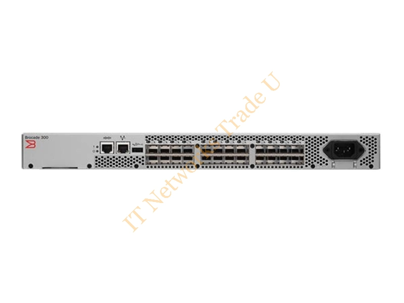 BR-340-0008 Brocade 300 24 Port (24 Active) 8Gb Fibre Channel Switch Full SFPs Network Switch