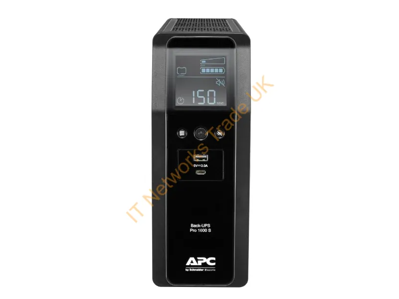 BR1600SI - APC Back-UPS Pro, 1600VA/960W, Tower, 230V, 8x IEC C13 outlets, Sine Wave, AVR, USB Type A + C ports, LCD, User Replaceable Battery