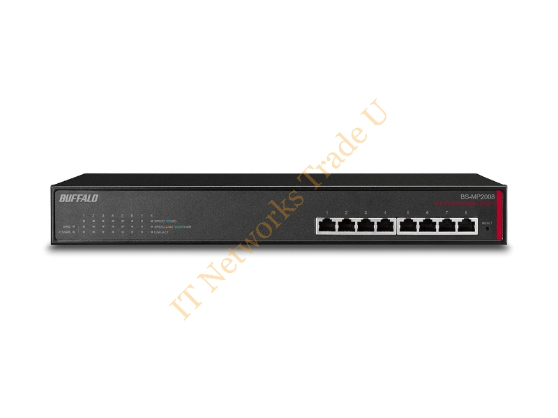 BS-MP2008-EU - Buffalo BS-MP2008 Managed L2 10G Ethernet (100/1000/10000) 19U Black Network Switch