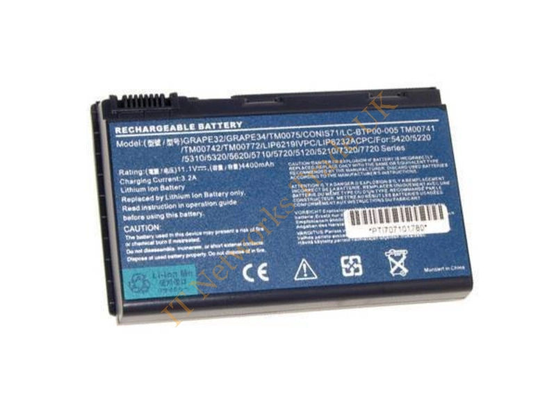 BT.00604.015 Acer 6-Cell Lithium-Ion (Li-Ion) 4000mAh 11.1V Battery for Extensa 5620 Series Laptop Battery