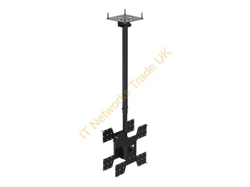 BT4420AA-02 - Ergonomic Solutions SpacePole Digital Signage Back to back, telescopic ceiling mount for screens up to 75" (VESA 200 to VESA 400)