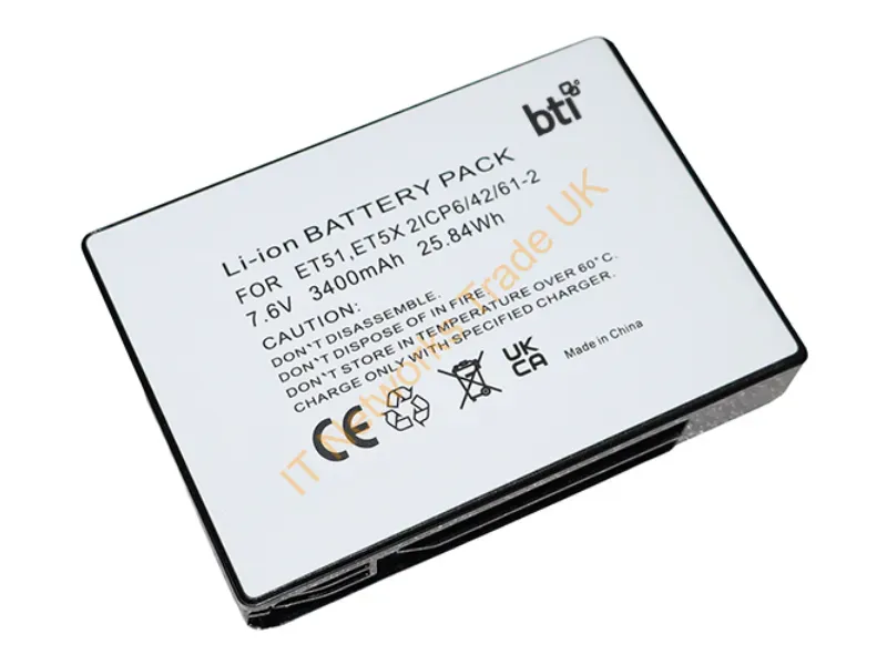 BTRY-ET5X-PRPK2-01-BTI - Bti Bti Btry-Et5X-Prpk2-01-Bti 7.6V 25.84Wh Li-Ion Scanner Battery For Zebra