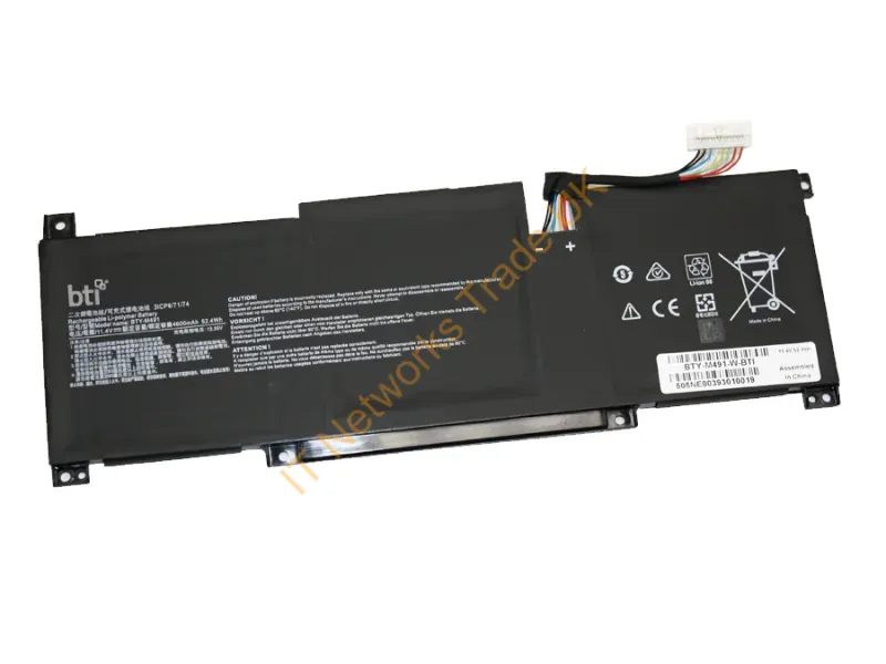 BTY-M491-W-BTI - Bti Bty-M491-W- Industrial Rechargeable Battery Lithium-Ion (Li-Ion) 4600 Mah 11.4 V