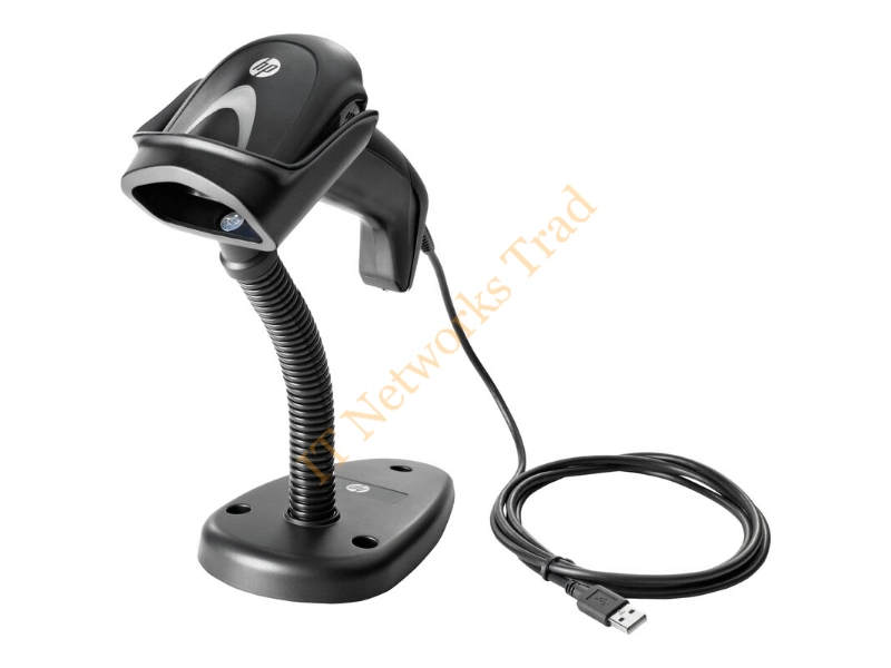 BW868AA HP Handheld Bar Code Reader USB Black Wired Imager LED with Stand Scanner