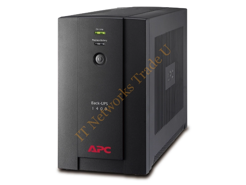 BX1400U-GR - APC Back-UPS Line-Interactive 1400VA Tower Black uninterruptible power supply (UPS)