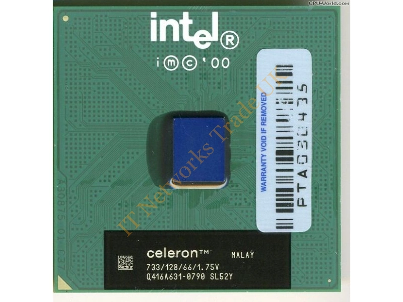 BX80526F733128 Intel Celeron 733MHz 66MHz FSB 128KB L2 Cache Socket 370 Retail Processor