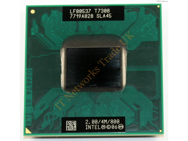 BX80537T7300 Intel Core 2 DUO MOBILE T7300 2.0GHz 800MHz FSB 4MB L2 Cache Socket 478 Micro-FCPGA 65NM Retail Processor
