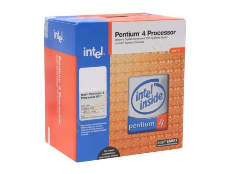BX80547PE2800EN Intel Pentium 4 511 2.80GHz 533MHz FSB 1MB L2 Cache Socket 775 Retail Processor