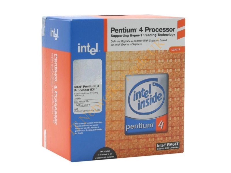 BX80547PG3000EK Intel PENTIUM-4 531 3.0GHz 1MB L2 Cache 800MHz FSB Socket LGA775 90NM Retail Processor