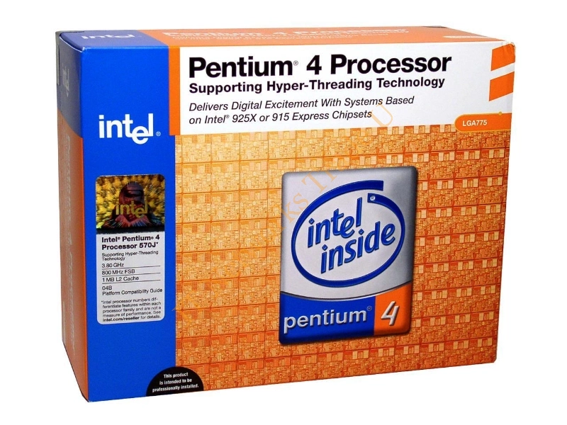 BX80547PG3800EJ Intel Pentium 4 570 3.80GHz 800MHz FSB 1MB L2 Cache Socket PLGA775 Retail Processor