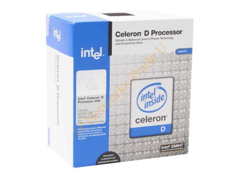 BX80547RE3066CN Intel Celeron D 346 3.06GHz 533MHz FSB 256KB L2 Cache Socket 775 Retail Processor