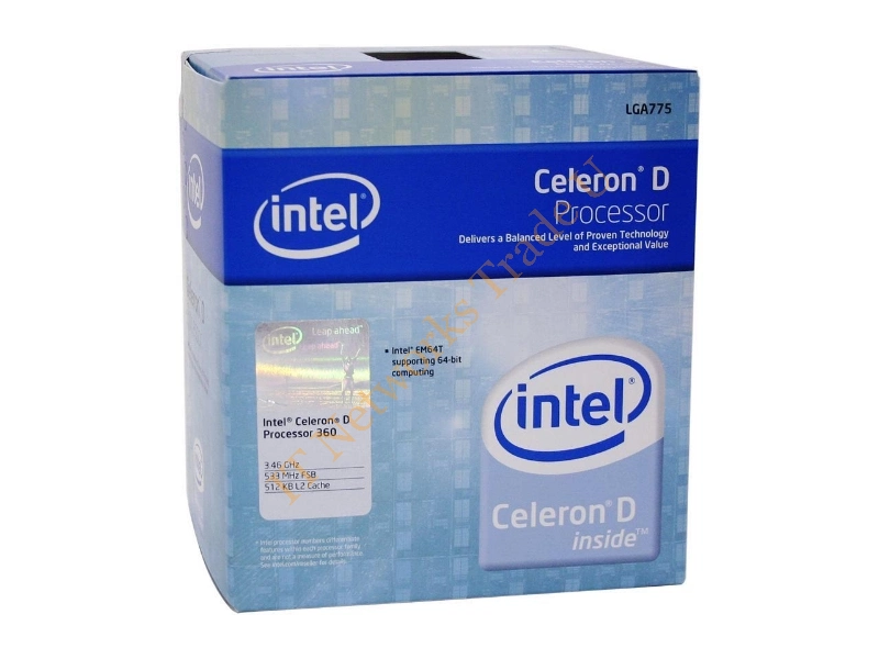 BX80552360 Intel Celeron D 360 3.46GHz 533MHz FSB 512KB L2 Cache Socket 775 Retail Processor