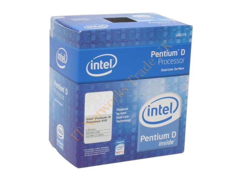 BX80553915 Intel PENTIUM D 915 Dual Core 2.8GHz 4MB L2 Cache 800MHz FSB LGA-775 Retail Processor