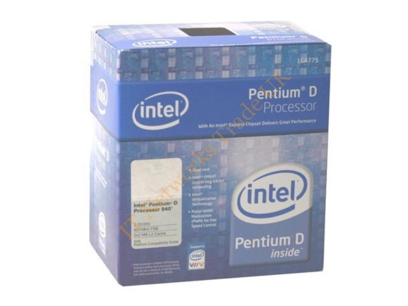 BX80553940 Intel PENTIUM D 940 Dual Core 3.2GHz 4MB L2 Cache 800MHz Socket LGA775 65NM 130W Retail Processor
