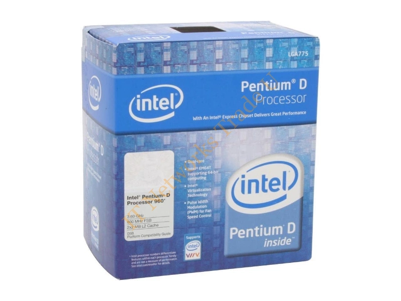 BX80553960 Intel Pentium D Dual Core 960 3.60GHz 800MHz FSB 4MB L2 Cache Socket 775 Retail Processor