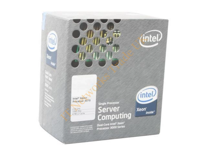 BX805573070 Intel Xeon 3070 Dual Core 2.66GHz 4MB L2 Cache 1066MHz FSB Socket LGA-775 65NM 65W Retail Processor