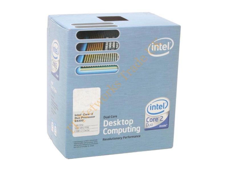 BX80557E6300 Intel Core 2 DUO E6300 Dual Core 1.86GHz 2MB L2 Cache 1066MHz FSB LGA-775 65NM Retail Processor