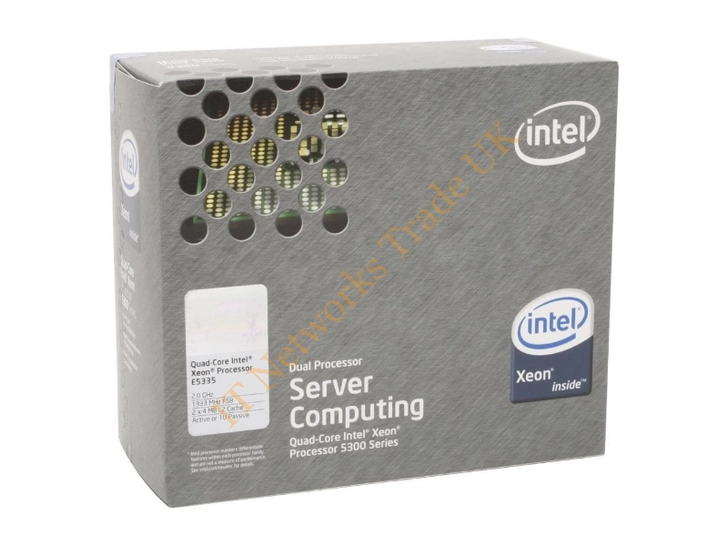 BX80563E5335A Intel Xeon E5335 Quad Core 2.0GHz 8MB L2 Cache 1333MHz FSB Socket LGA771 65NM 80W Retail Processor