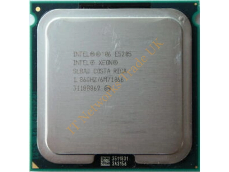 BX80573E5205A Intel Xeon E5205 Dual Core 1.86GHz 6MB L2 Cache 1066MHz FSB Socket LGA771 Retail Processor