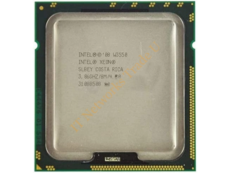 BX80601W3550 Intel Xeon UP Quad Core W3550 3.06GHz 1MB L2 Cache 8MB L3 Cache 4.8 GT/S QPI Speed Socket FCLGA-1366 45NM 130W Retail Processor