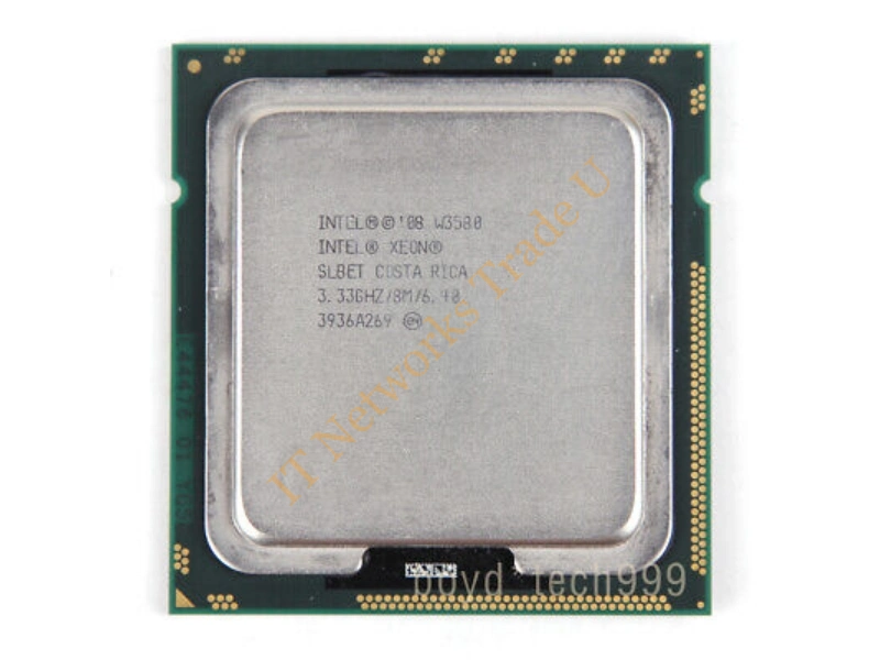 BX80601W3580 Intel Xeon W3580 Quad Core 3.33GHz 6.40GT/s QPI 8MB L3 Cache Socket FCLGA1366 Retail Processor