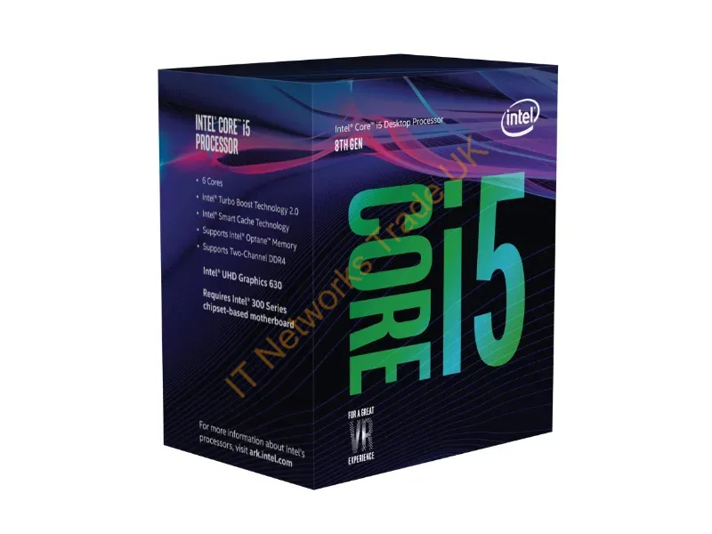 BX80684I58600 Intel Core i5-8600 6-Core 3.10GHz 8GT/s DMI3 9MB SmartCache Socket FCLGA1151 Retail Processor