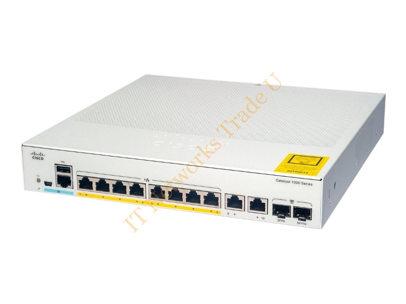 C1000-8P-2G-L Cisco Catalyst 1000 8-Port Managed Rack-Mountable Network Switch