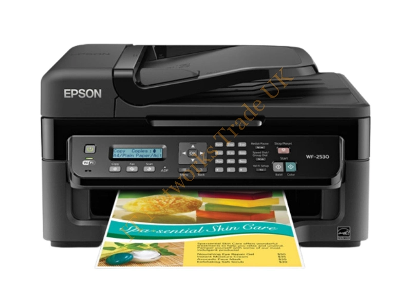 C11CC37201 Epson WorkForce 2530 (5760 x 1440) dpi ISO 9ppm (Mono) / 4.7ppm (Color) 33.6Kbps Fax Modem 100-Sheets USB 2.0 Wi-Fi All-In-One Color  Inkjet Printer