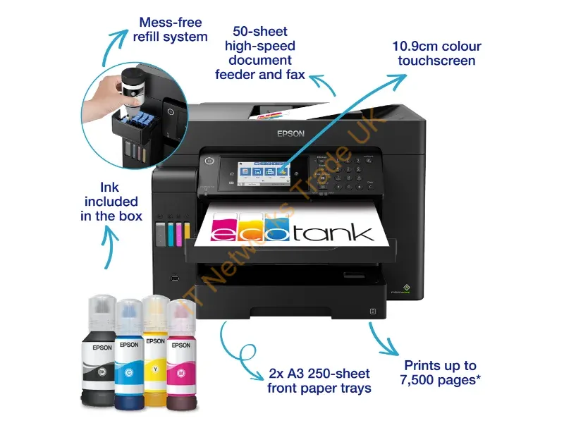 C11CH72405BA - Epson EcoTank ET-16605 Inkjet A3 4800 x 2400 DPI 32 ppm Wi-Fi