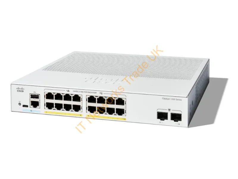 C1200-16P-2G - Cisco Catalyst 1200 Managed L2 Gigabit Ethernet (10/100/1000) Power Over Ethernet (Poe) Gray