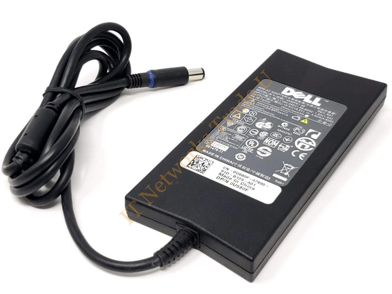 C121H Dell 90Watt 3 Prong AC Adapter with 3.28ft Power Cord for Inspiron / Latitude / Studio / XPS Laptops / Precision Mobile WorkStations Power Adapter
