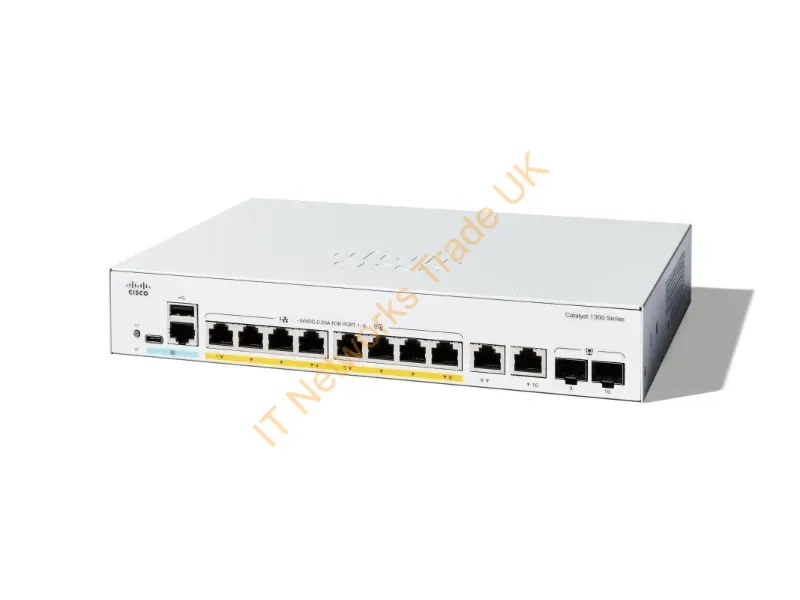 C1300-8FP-2G - Cisco Catalyst 1300 Managed L2 Gigabit Ethernet (10/100/1000) Power Over Ethernet (Poe) Gray