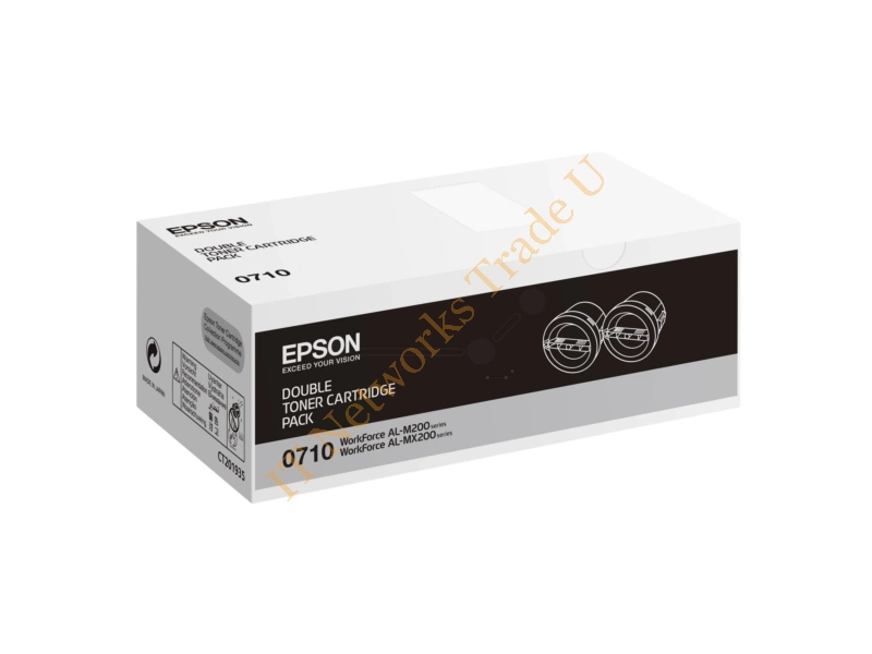 Epson C13S050710 (0710) Toner black, 2.5K pages, Pack qty 2 Accessory
