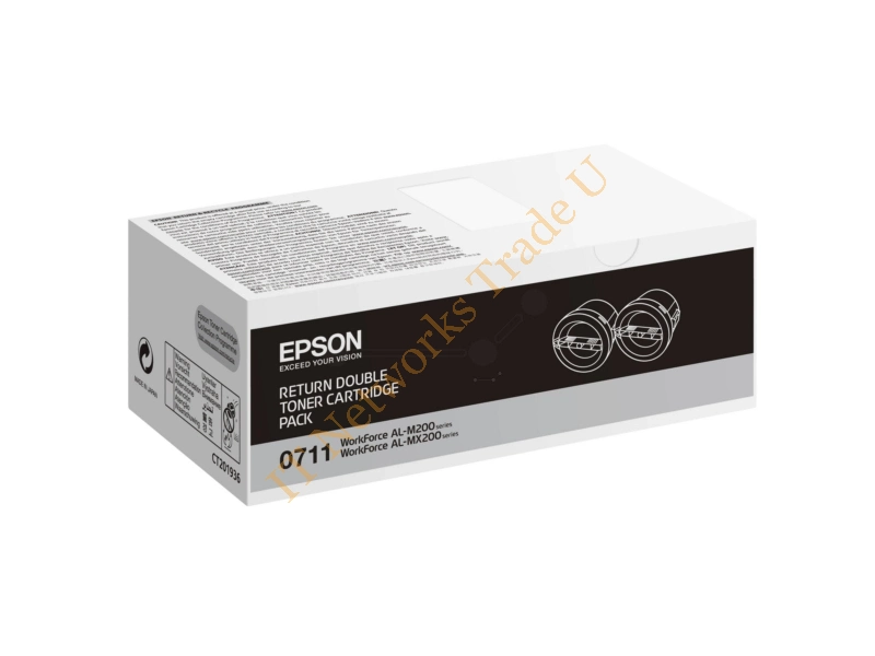 Epson C13S050711 (0710) Toner black, 2.5K pages, Pack qty 2 Accessory