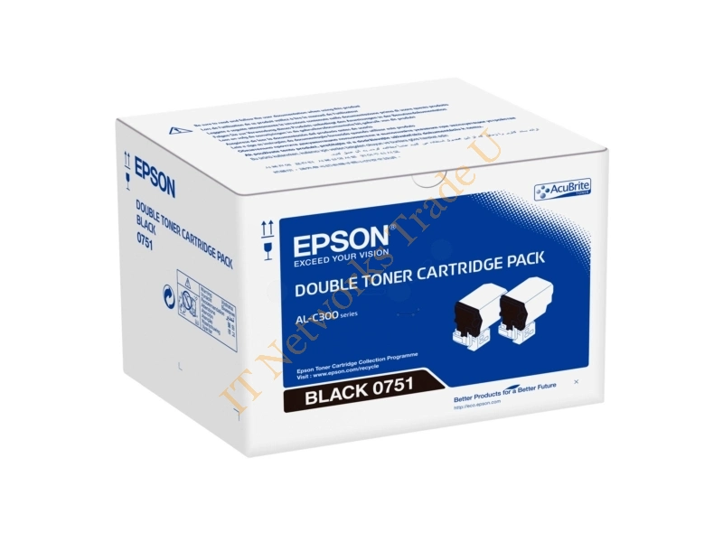 C13S050751 - Epson C13S050751 (0751) Toner black, 7.3K pages, Pack qty 2 Accessory