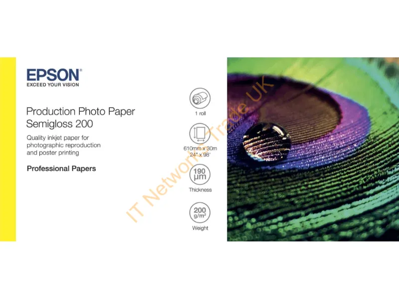 C13S450376 - Epson Production Photo Paper Semigloss 200 24" x 30m