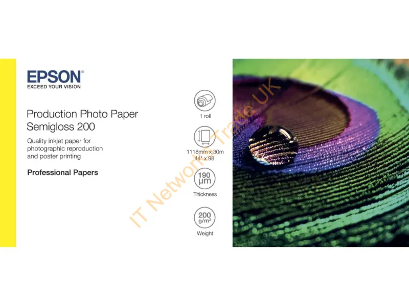 C13S450378 - Epson Production Photo Paper Semigloss 200 44" x 30m