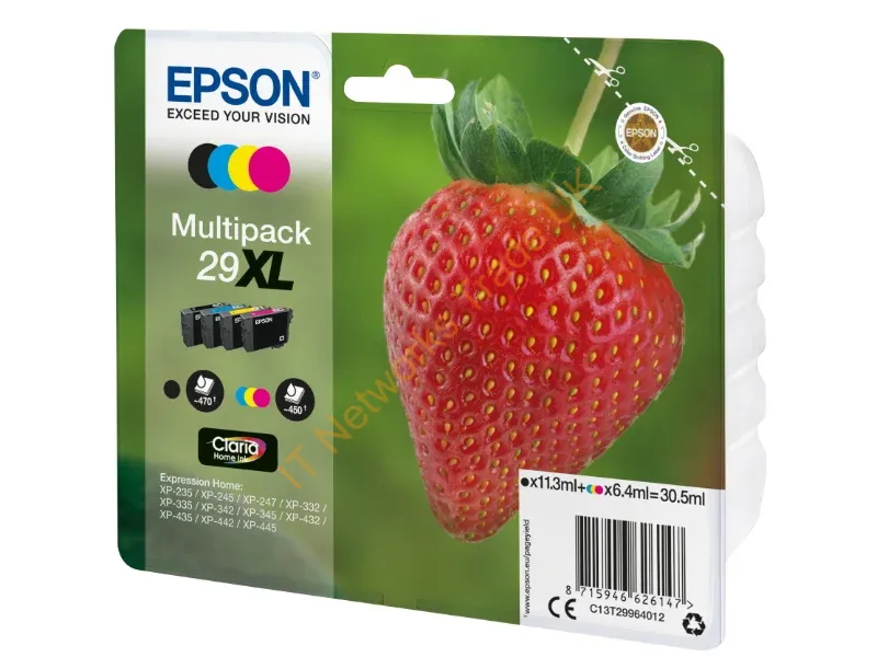 Epson C13T29964022 (29XL) Ink cartridge multi pack, 11,3ml + 3x6,4ml, Pack qty 4 Printer