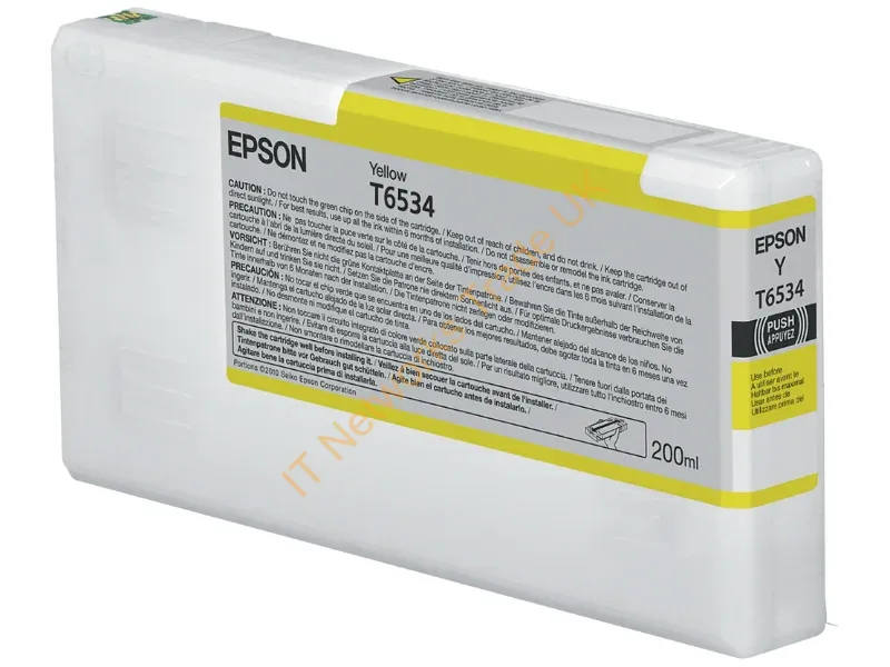 Epson C13T653400 (T6534) Ink cartridge yellow, 200ml Printer