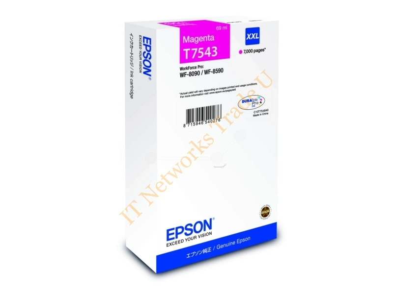 Epson C13T754340 (T7543) Ink cartridge magenta, 7K pages, 69ml Printer