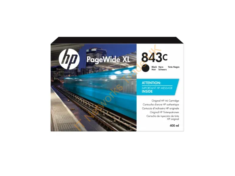 HP C1Q65A (843C) Ink cartridge black, 400ml Printer