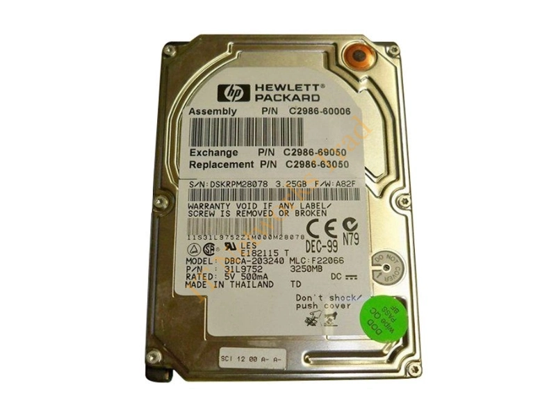 C2986-60011 HP 2.1GB 4200RPM IDE 2.5-inch Internal EIO Printer Hard Drive for LaserJet 8500 Series Printer Internal HDD