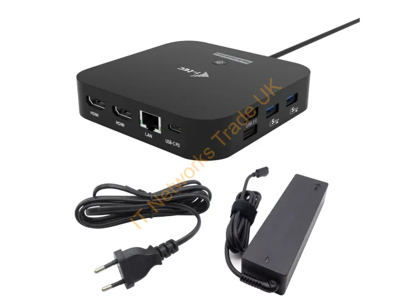 C31DUALHDMIDPD100 - i-tec USB-C Dual HDMI Docking Station with Power Delivery 100 W + Universal Charger 100W