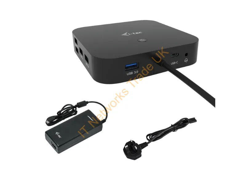 C31HDMIDPDOCKPD100UK - i-tec USB-C HDMI DP Docking Station with Power Delivery 100 W + Universal Charger 100 W