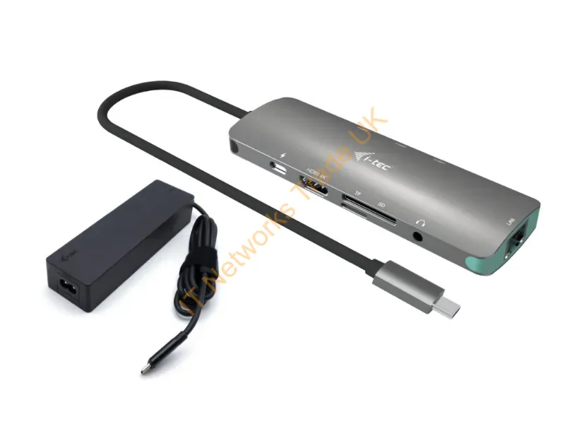 C31NANOLANPD100 - i-tec USB-C Metal Nano Docking Station 4K HDMI LAN with Power Delivery 100W + Universal Charger 100W