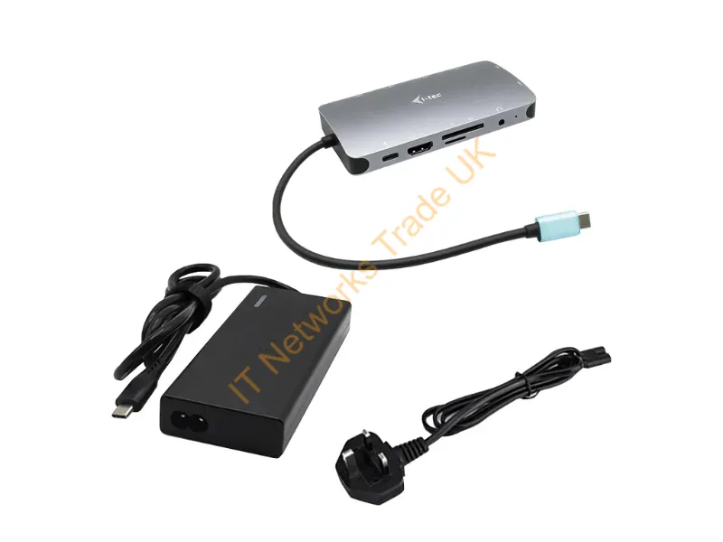 C31NANOVGA77W - i-tec Metal USB-C Nano Dock HDMI/VGA with LAN + Universal Charger 77 W