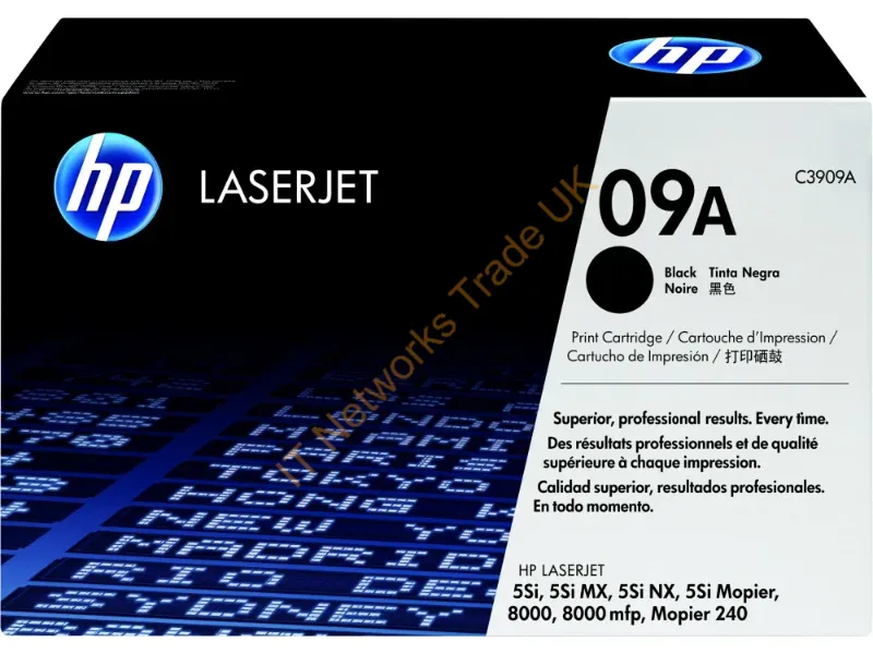 C3909A HP Black Original Toner Cartridge  LaserJet 5Si Printer