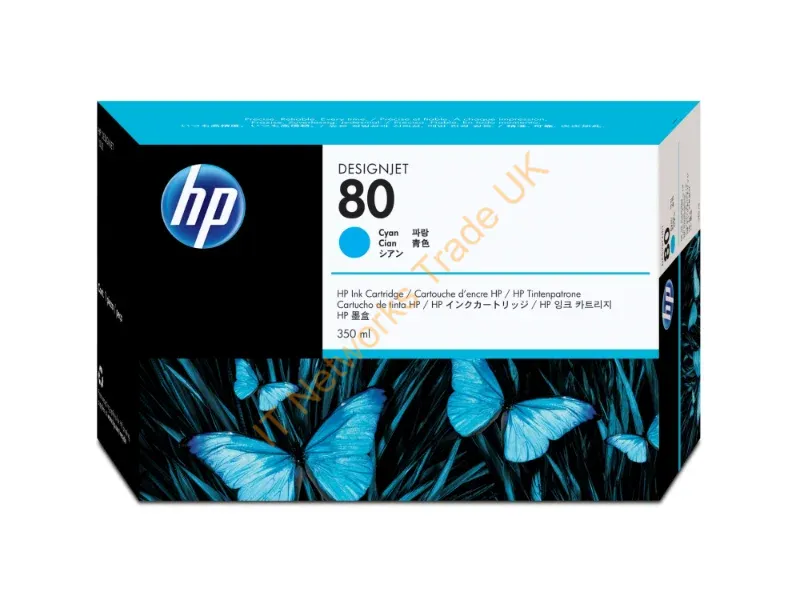 HP C4846A (80) Ink cartridge cyan, 4.4K pages, 350ml Printer