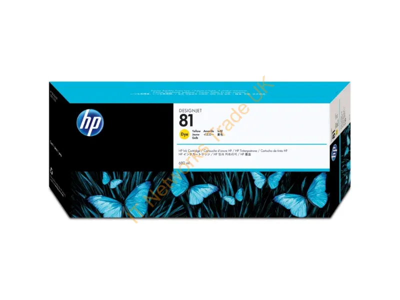 HP C4933A (81) Ink cartridge yellow, 1.4K pages, 680ml Printer