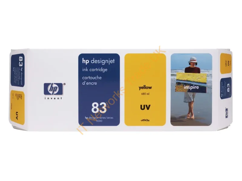 C4943A - HP C4943A (83) Ink cartridge yellow, 680ml Printer
